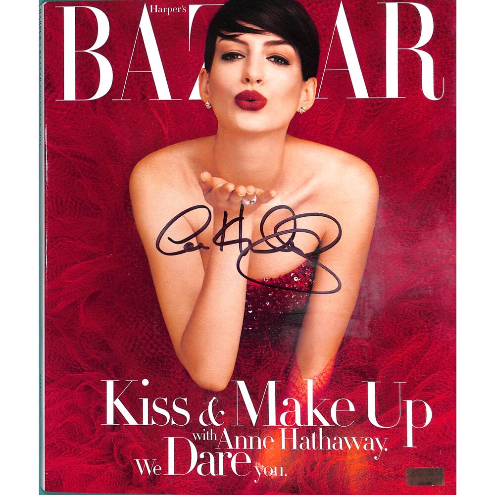 Harper's Bazaar - Anne Hathaway Autographed Magazine